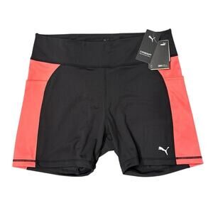 NWT Puma Eversculpt Drycell Biker Shorts Black/Peach Size XL